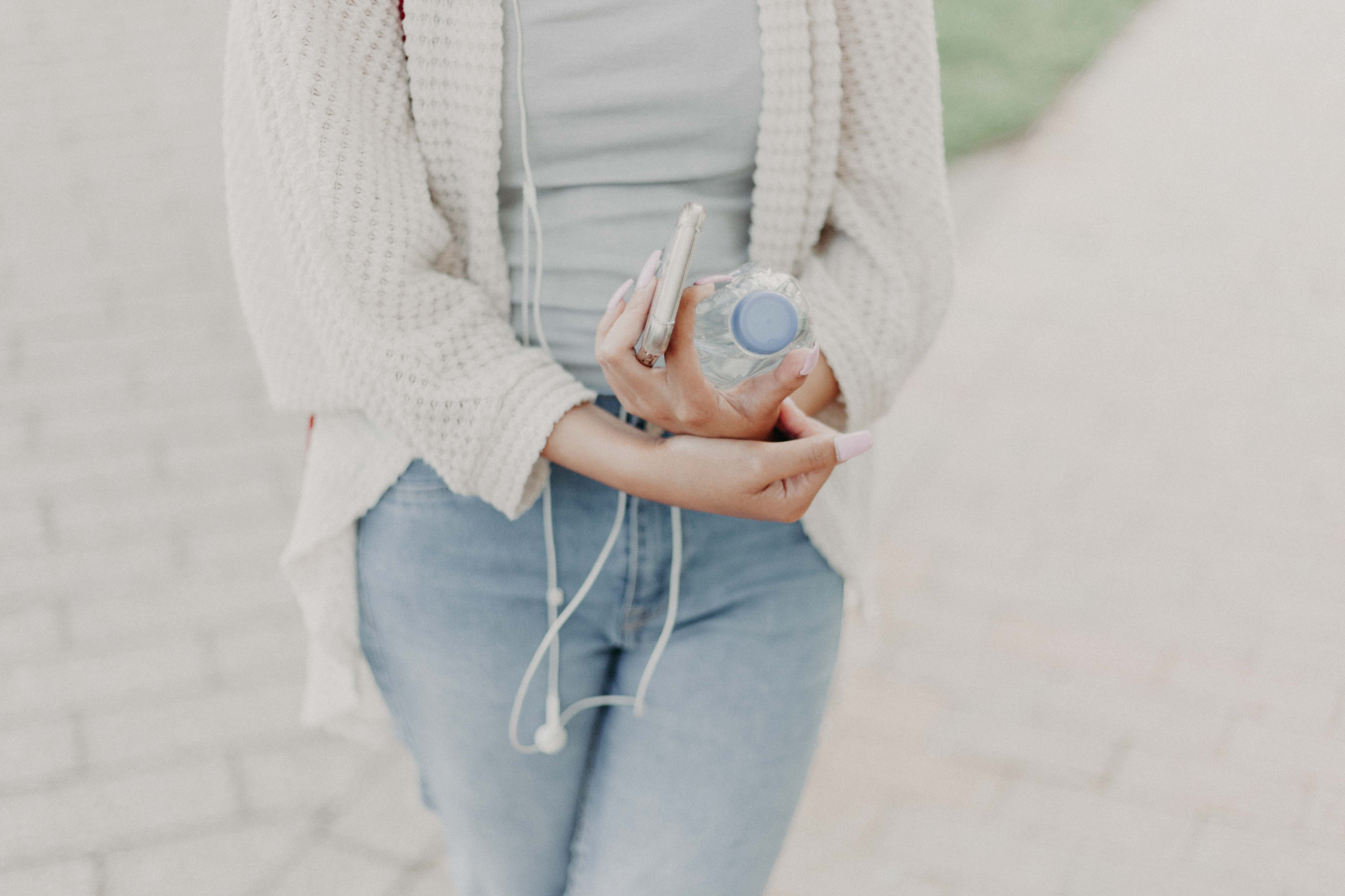 Water bottle girl holding